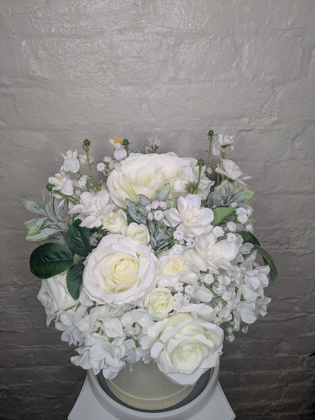 Cream and ivory hat box