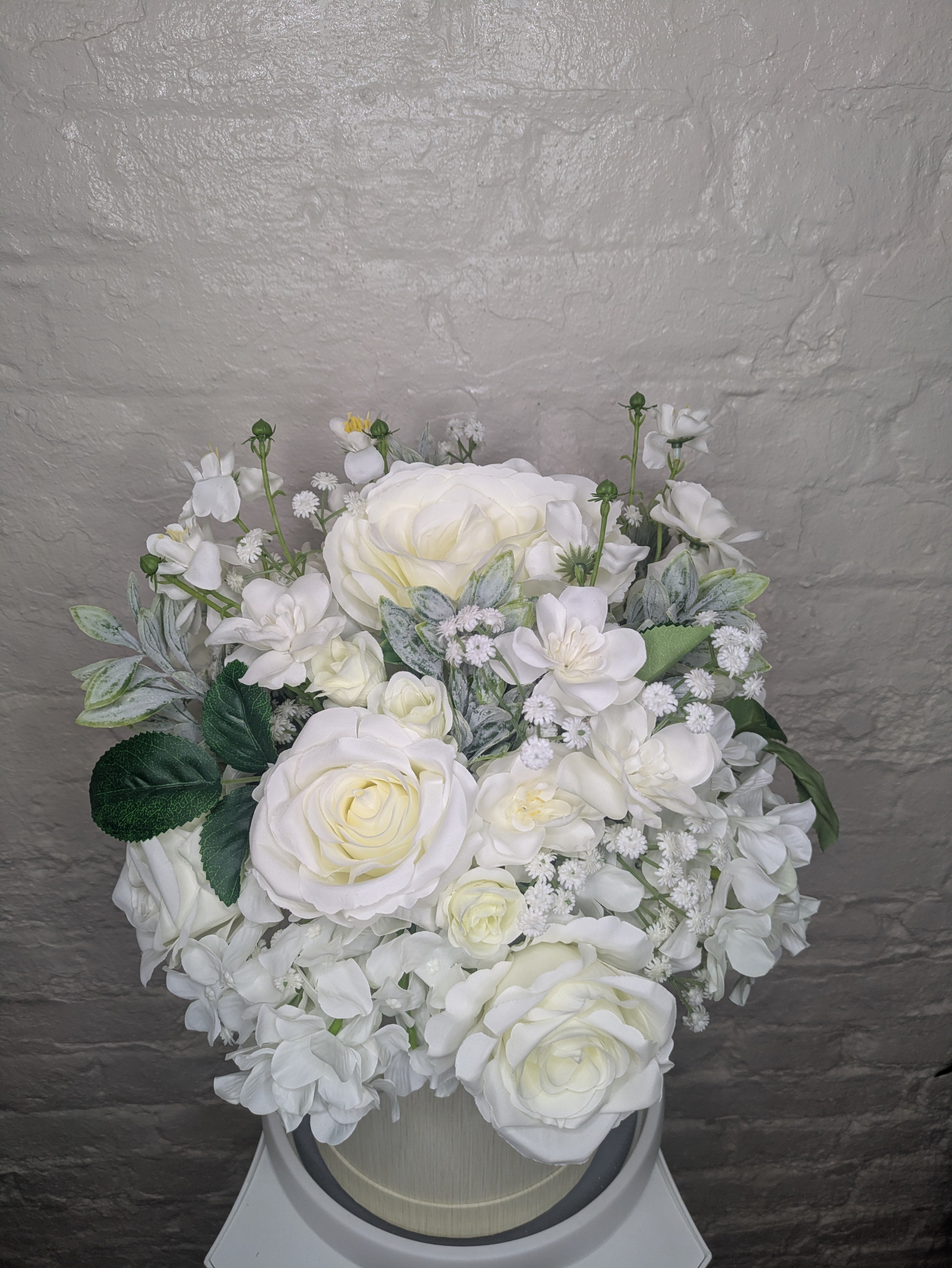 Cream and ivory hat box